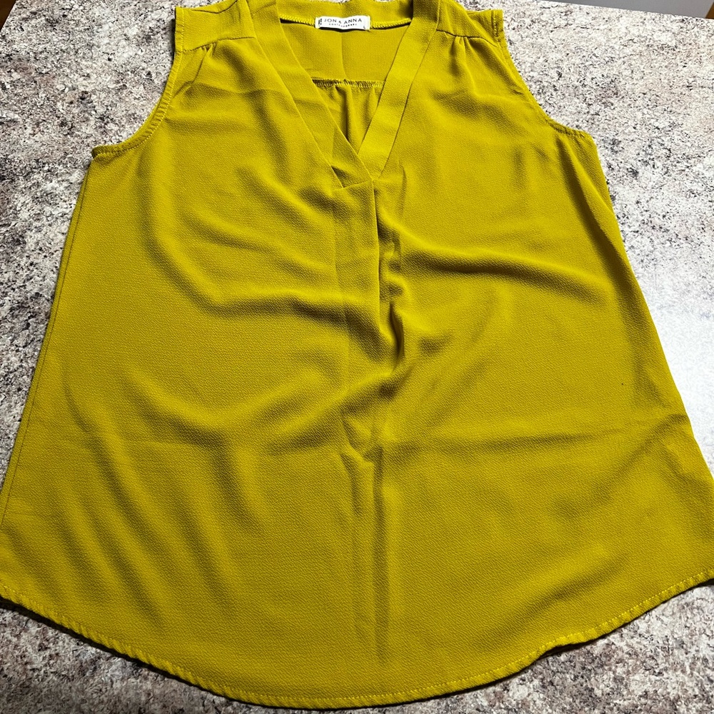 Jon & Anna Mustard Sleeveless Blouse